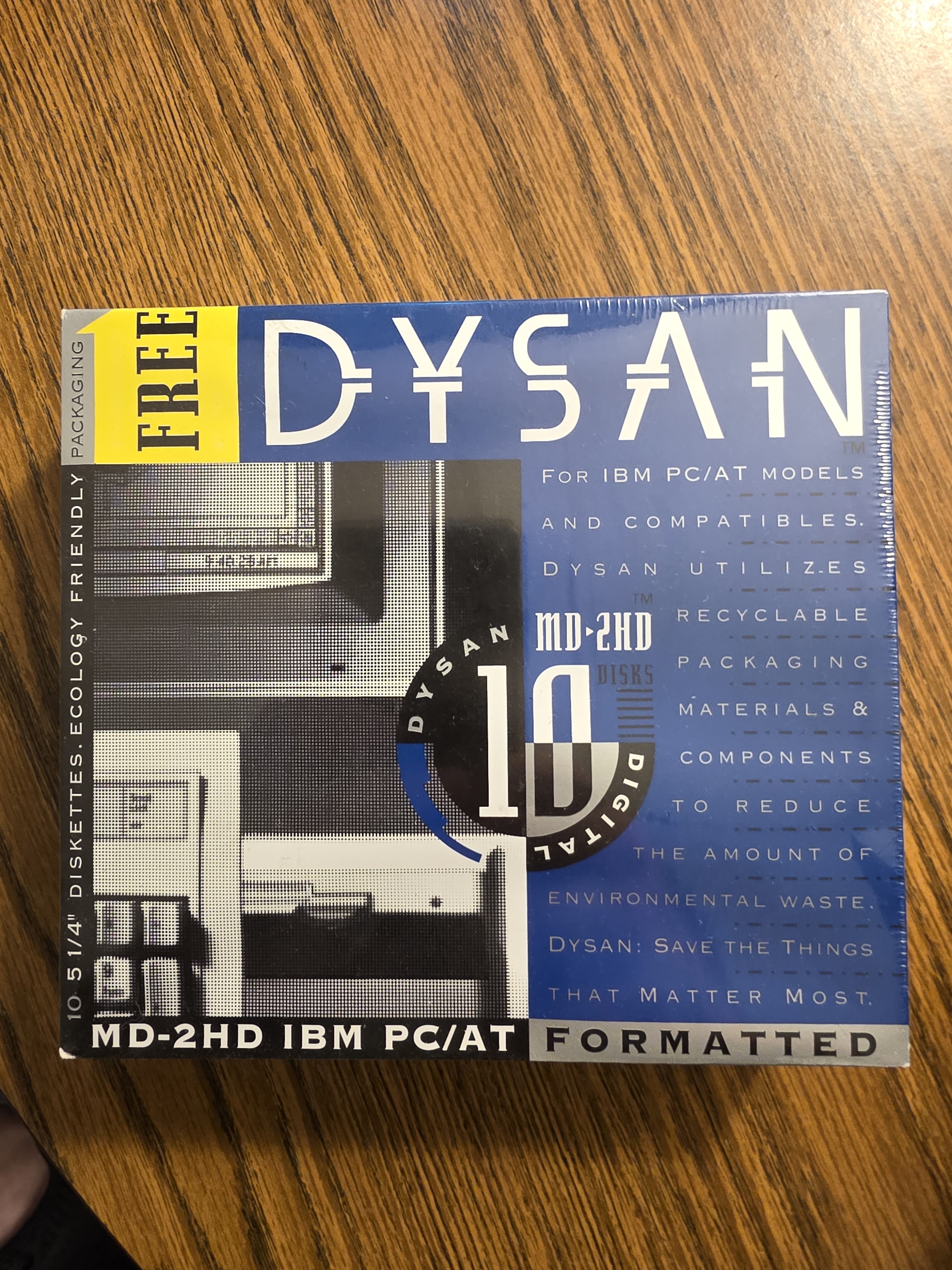 Dysan MD-2HD 5.25" High Density Floppy Diskettes - 10 Pack (IBM PC/AT Formatted, Sealed)