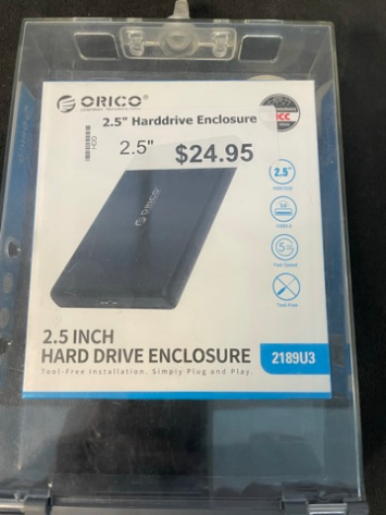 2.5"Orico HDD Enclosure