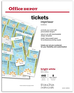Office Depot Printable Tickets