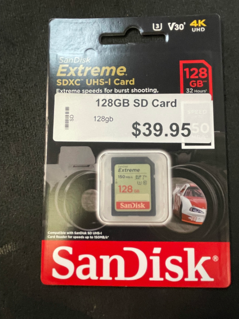 128SD SanDisk Card