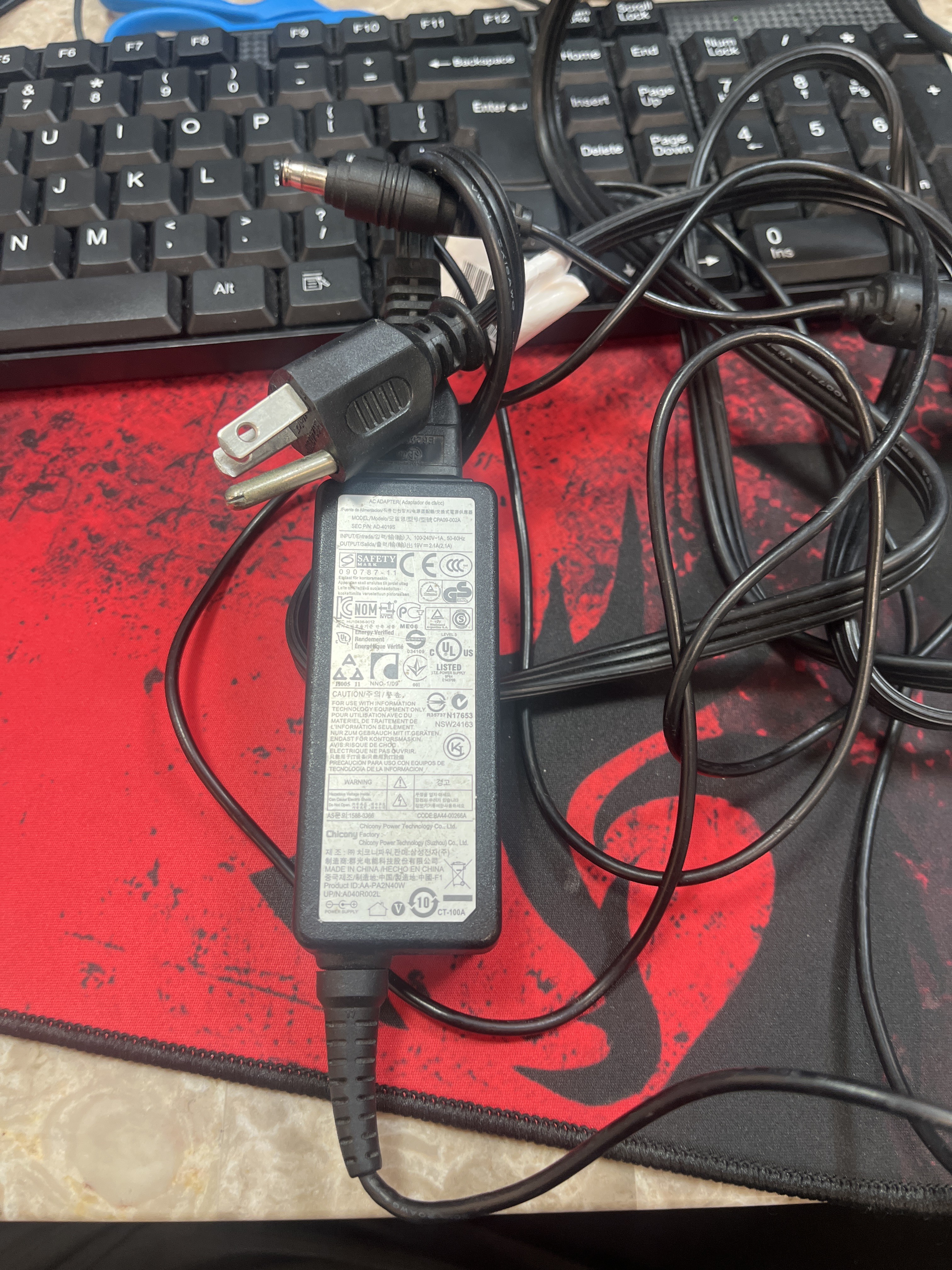 Samsung 40W Laptop AC Adapter 19V 2.1A (AD-4019S / CPA09-002A) 5.5x3.0mm