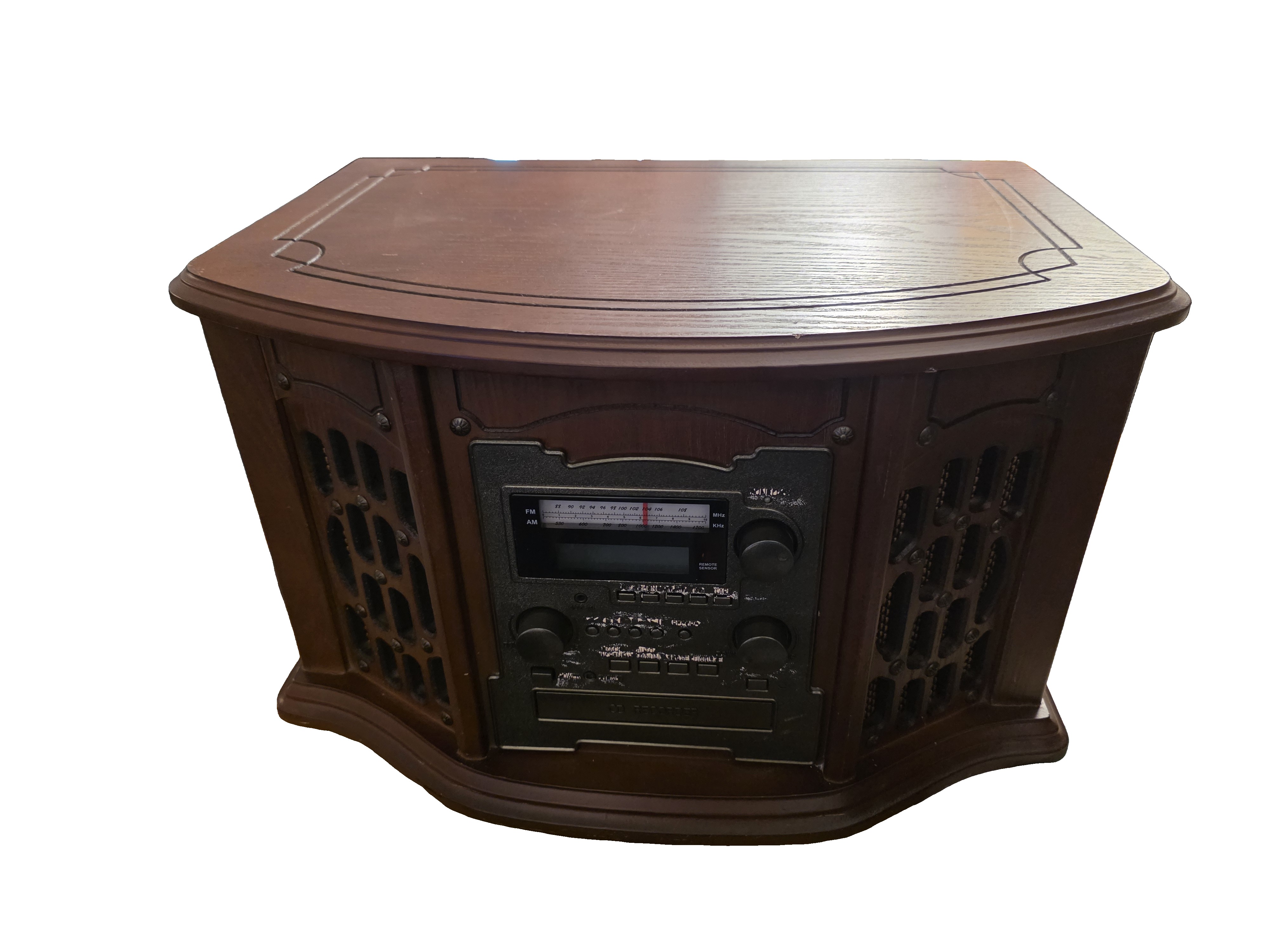 Innovative Technology ITRR-501 Wooden Music Center with Recordable CD Player (Turntable, CD Recorder, Cassette, AM/FM Radio)